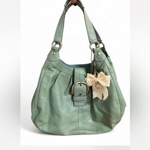 Coach Soho Buckle Leather Shoulder Bag – Seafoam/Mint 💚